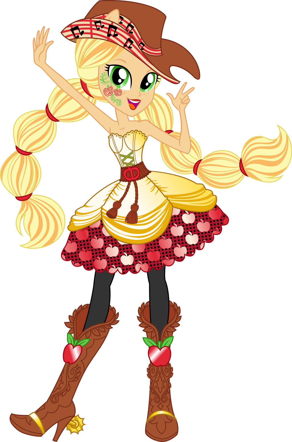 Rockin' Hair Applejack Vector by Sugar-Loop