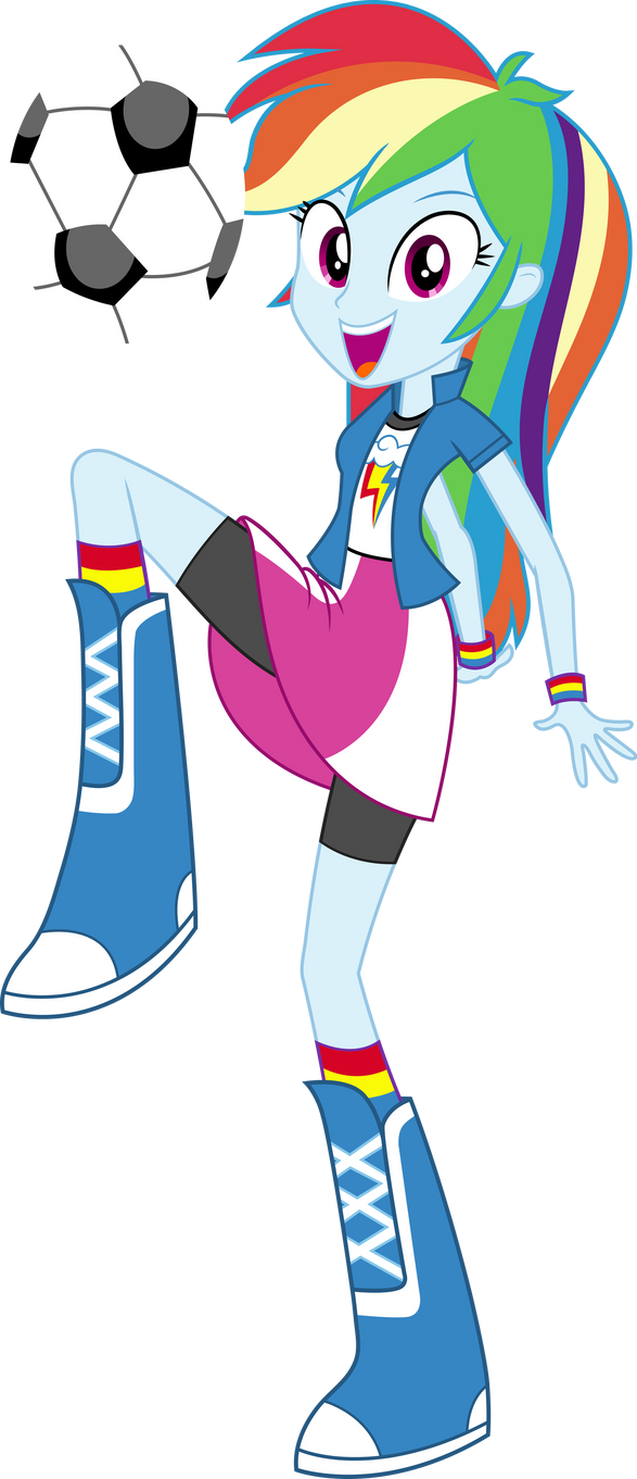 Equestria Girls Rainbow Dash Vector by Sugar-Loop
