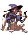 Commission: Vivian James and Akko by KukuruyoArt