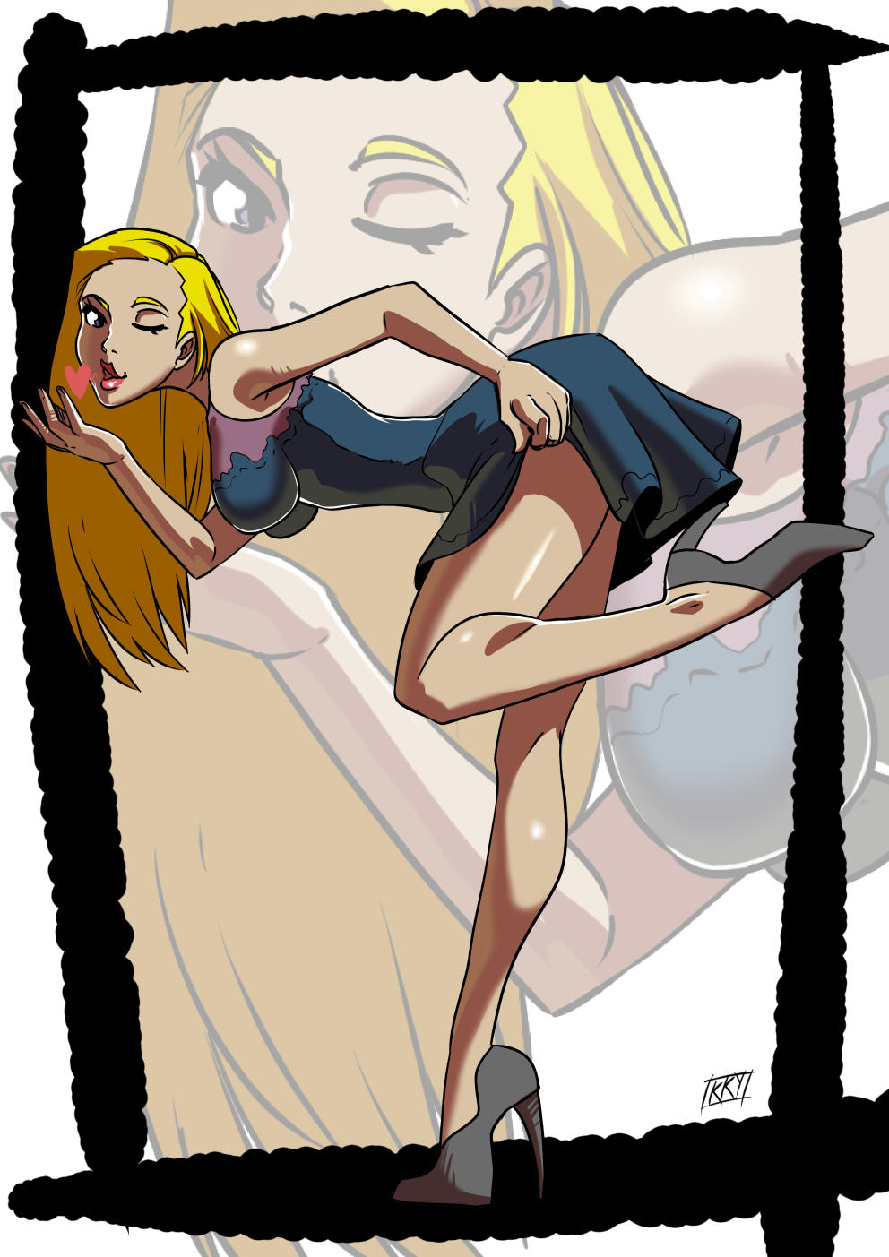 Commission: Pinup girl by KukuruyoArt