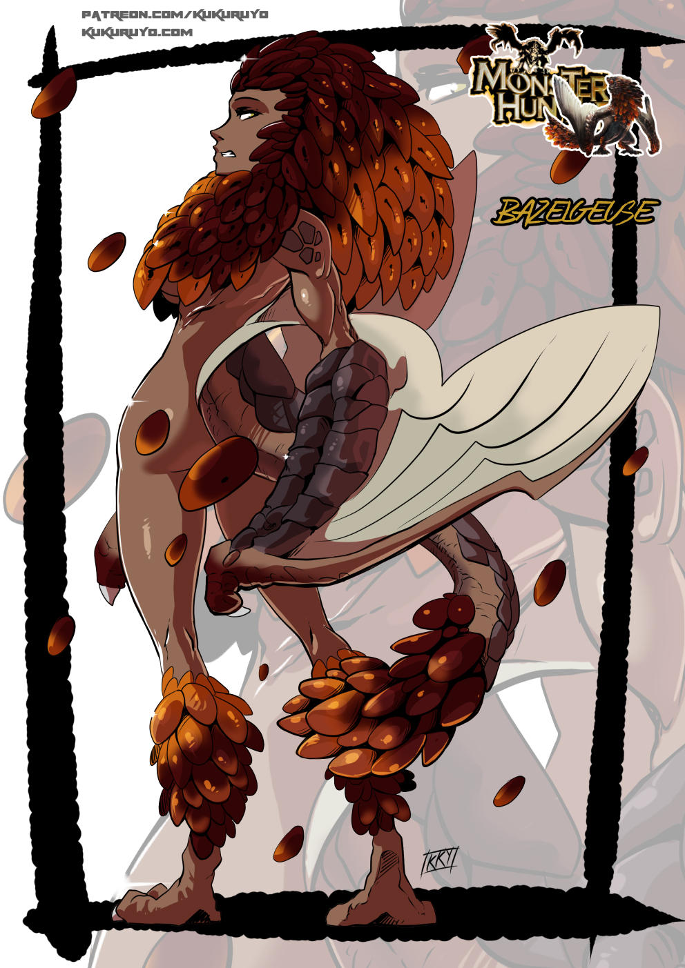 Bazelgeuse monster girl by KukuruyoArt