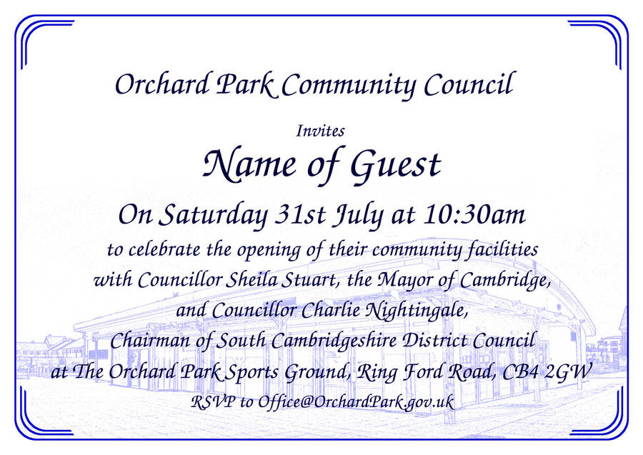 Orchard Park Opening Invite by nunt