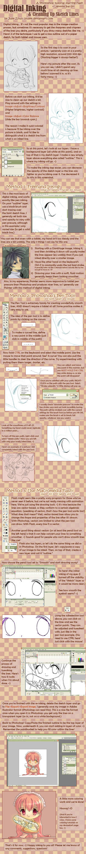 Cleaning up lines tutorial II by joulee