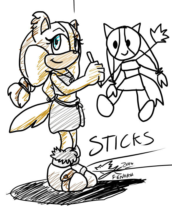Stick Badgers by Feniiku