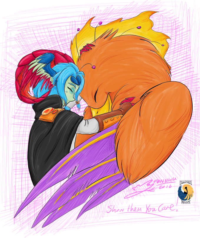 Hug a bird today~ by Feniiku