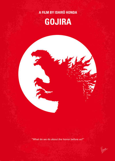 No029-1 My Godzilla 1954 minimal movie poster by Chungkong