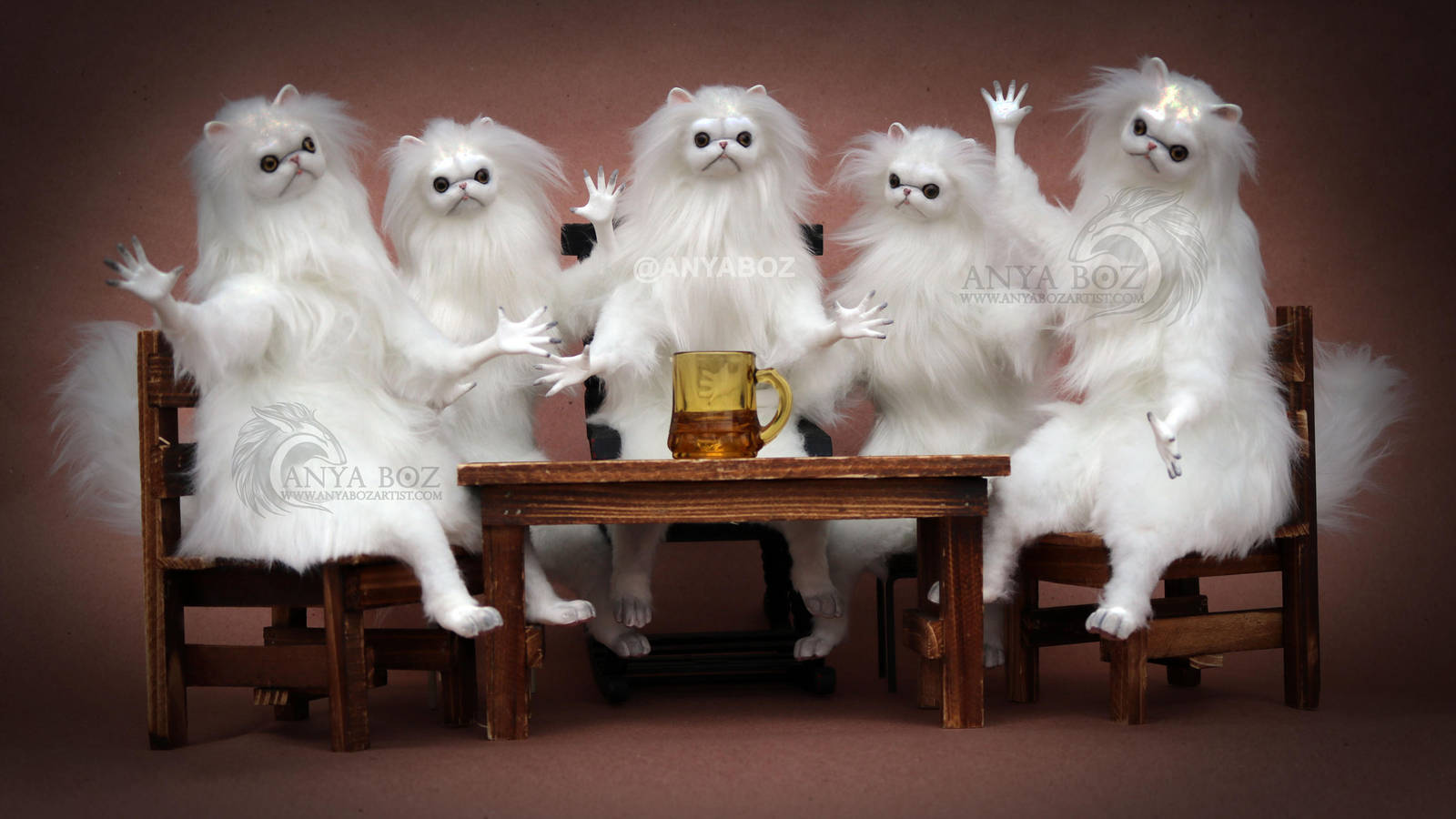 Persian Cat Supper by AnyaBoz