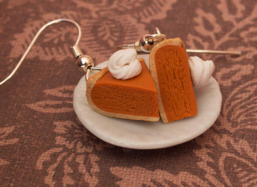 Pumpkin pie earrings Clearance