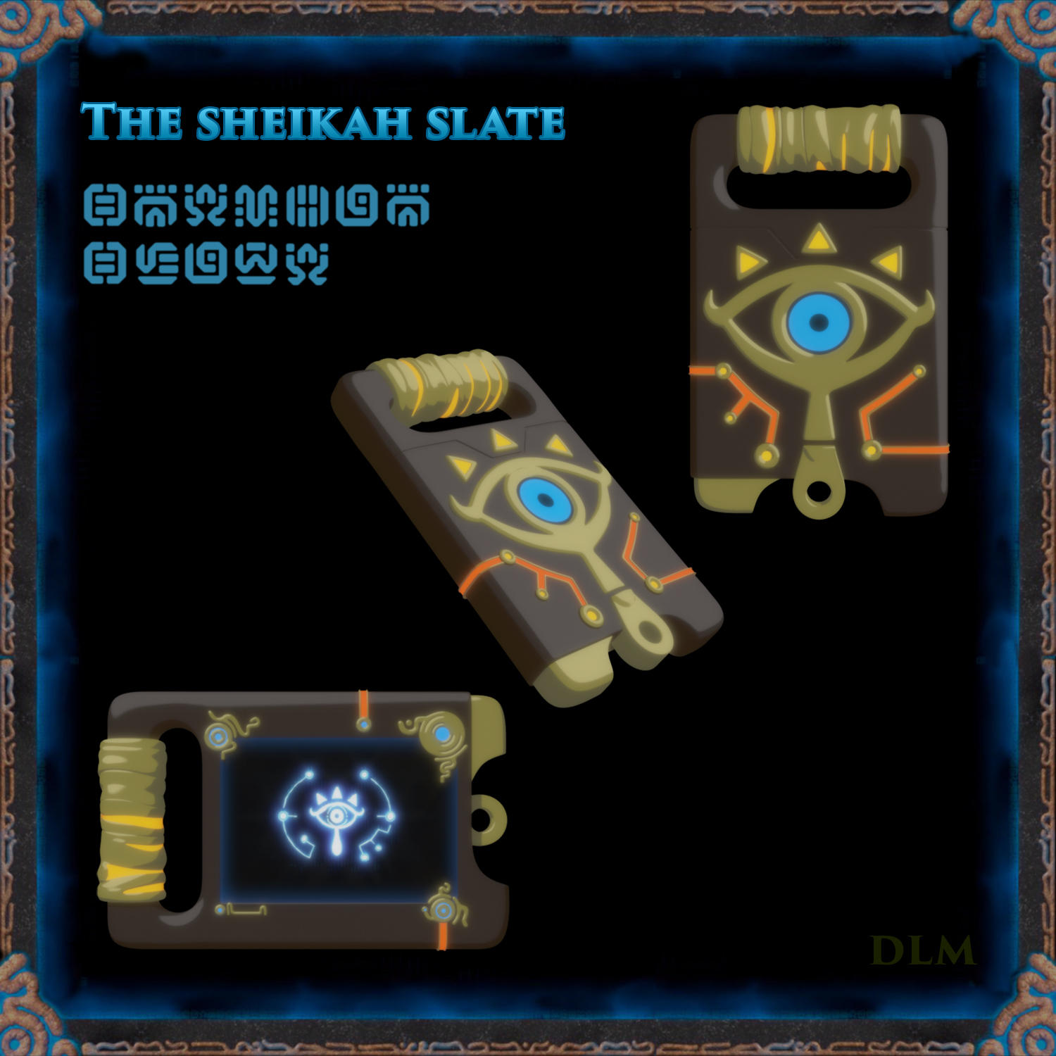 Sheikah slate 3d Modeling by emanon01
