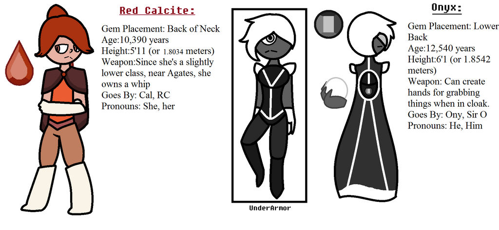 Gemsona #7: Red Calcite and Onyx by TheUltimateMagikarp