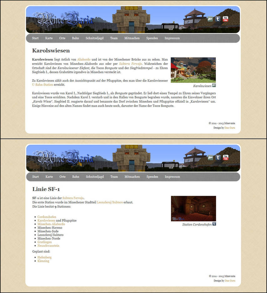 Minevaria Website 2.0 by RoqqR