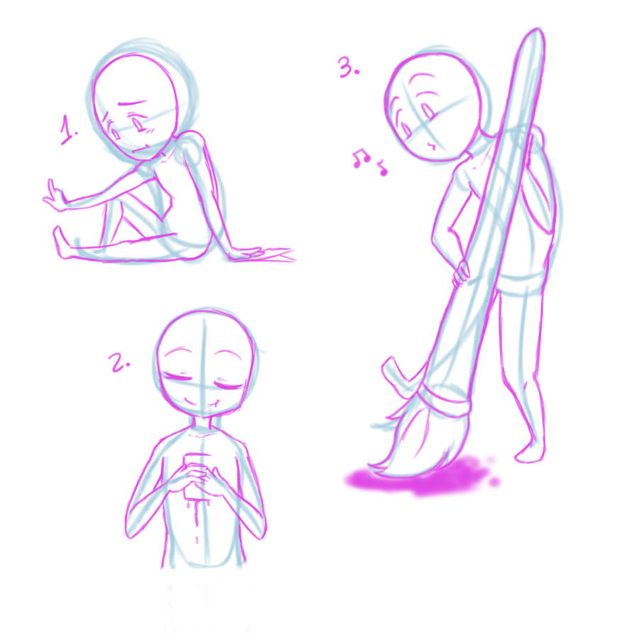 YCH- 3 Chibi Poses- (3/3) CLOSED by UshiSinsNadopts on DeviantArt