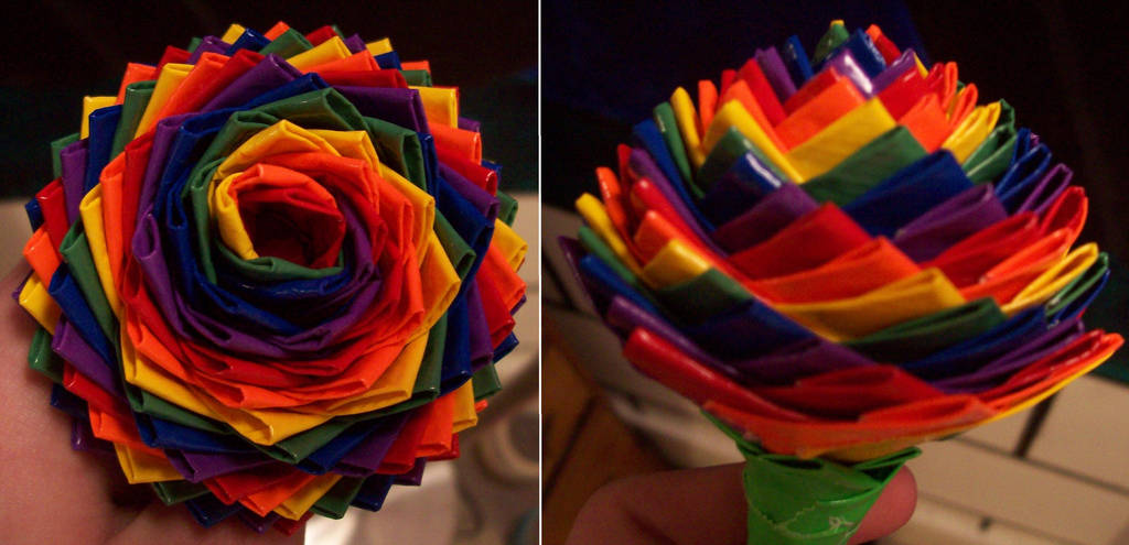 Rainbow Swirl Rose by TheDucttapeBassist