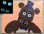Glow in the dark Freddy Fazbear (duct tape) by TheDucttapeBassist