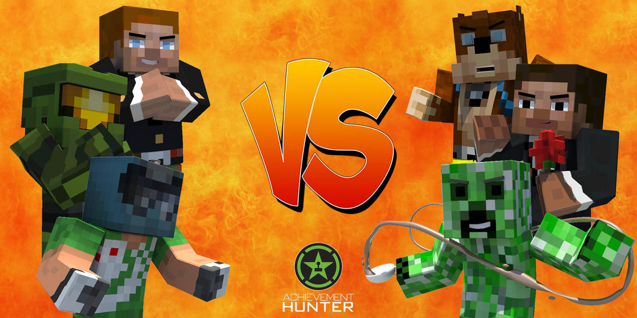 Achievement Hunter Versus Poster (Minecraft Style) by IISuperSlothII on DeviantArt