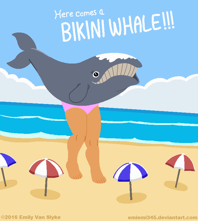 Bikini Whale by emiemi345 on DeviantArt