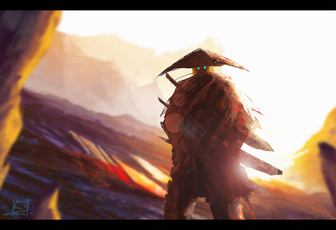 Lego - The Blue-Eyed Sunset Samourai by NJPoulin