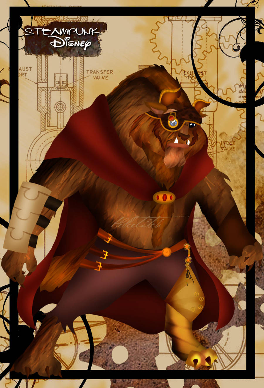 Steampunk Beast by HelleeTitch