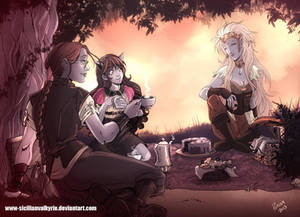 Comm: tea party by SicilianValkyrie Comm: tea party by SicilianValkyrie