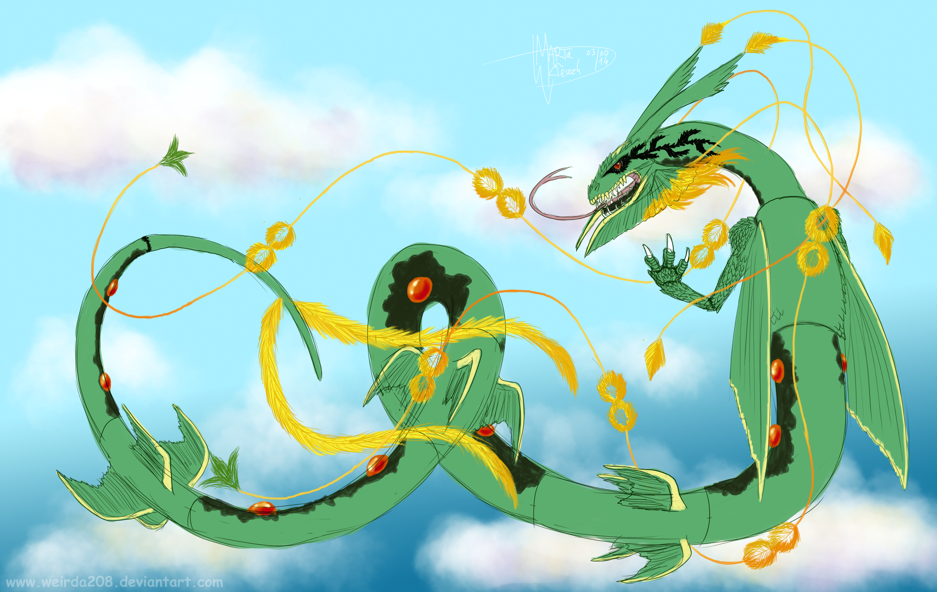 Majestic Mega dragon emperor of the Hoenn by Weirda-s-M-art