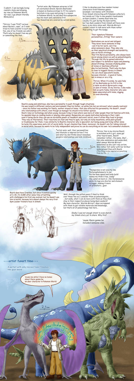 Pokemon Paleontologists trio by Weirda-s-M-art