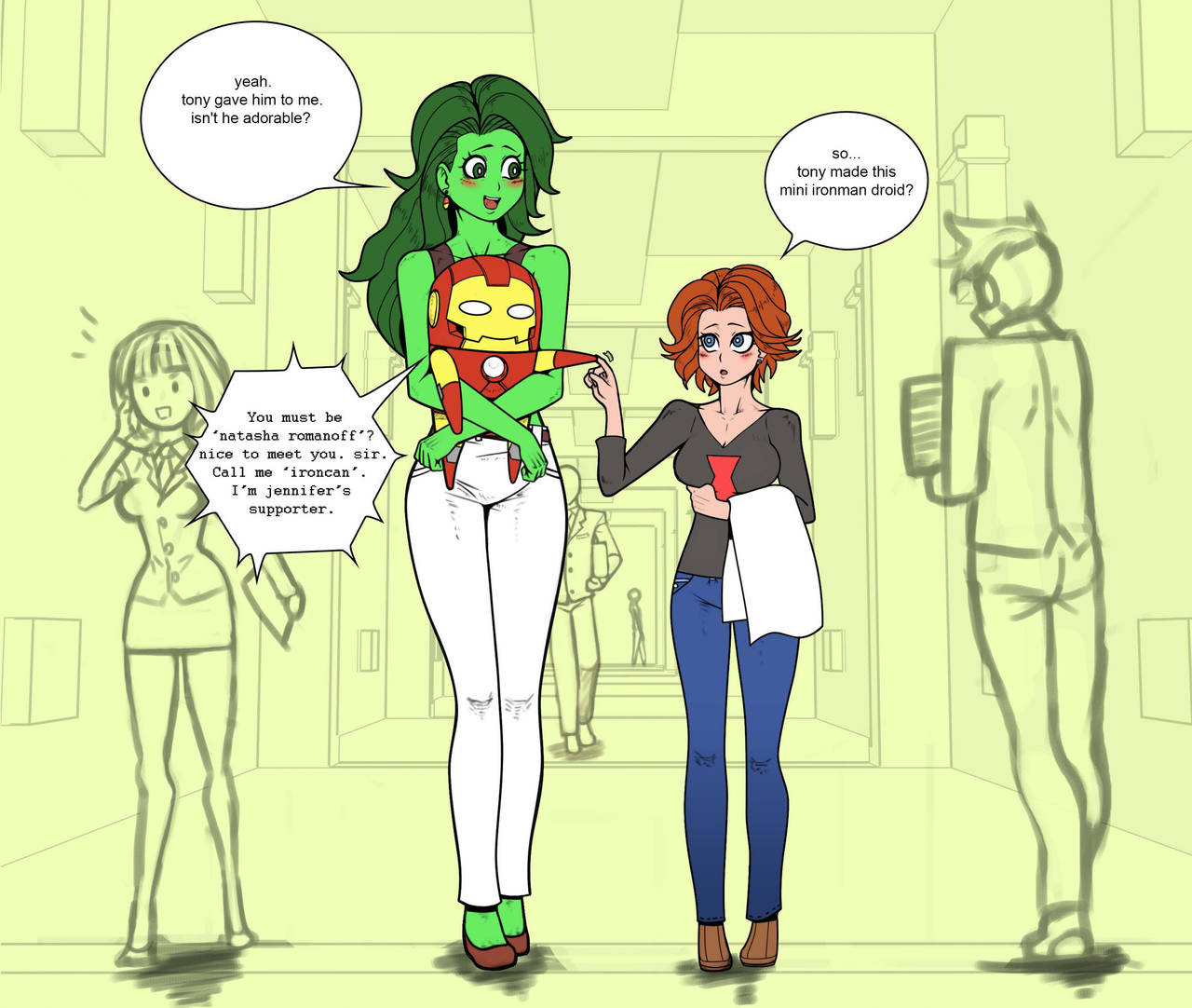 shehulk and black widow by franschesco on DeviantArt