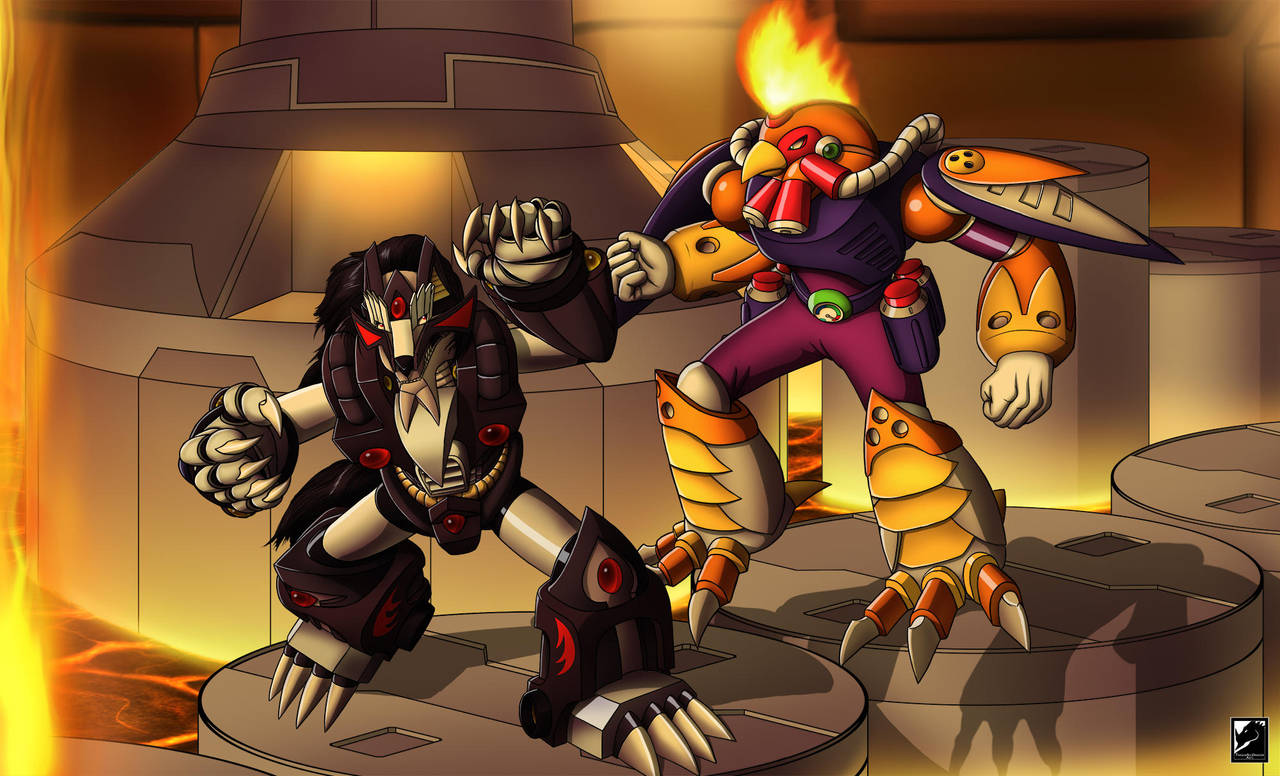 Commission: Burning Fight by TargonRedDragon