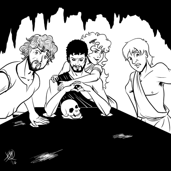 Greek Myths - Theseus - Theseus in Hades by Coyotzin
