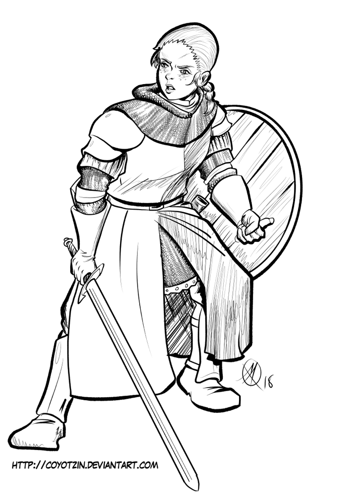 Inktober2018 - Sir Kayleigh by Coyotzin