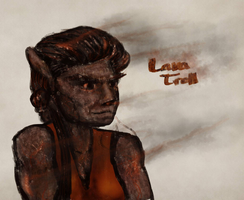 Lava Troll Sketch by Callego