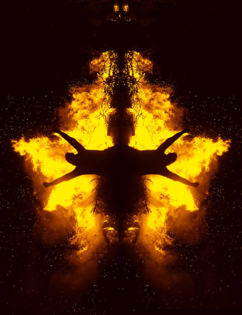 Rorschach Test on Fire by GiovanniZero