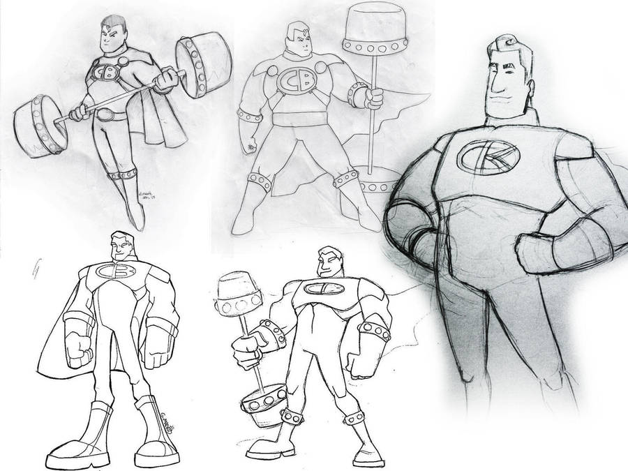 Captain Barbell Sketchdump by gabmadrid