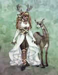 Deer Goddess in Colour by Shakoriel