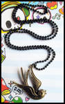 Swallow Metal Necklace by cherryboop