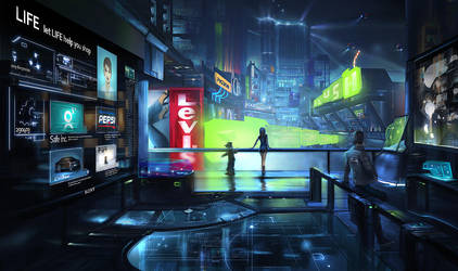 Future scenes - shopping mall by anasrist