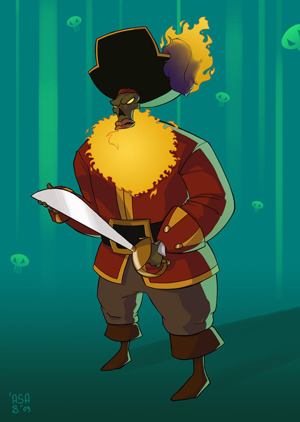 LeChuck, voodoo zombie pirate by asa-bryndis