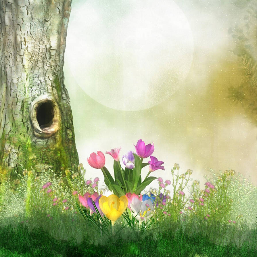 Tulip Garden by oldhippieart Tulip Garden by oldhippieart