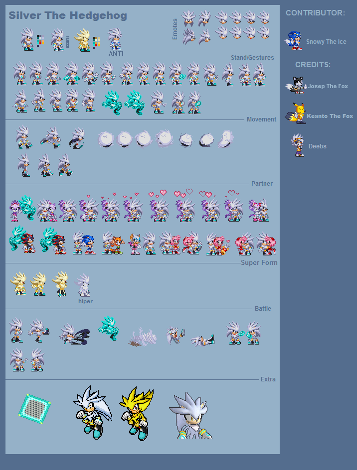 Gallery of Silver Sprite Sheet.