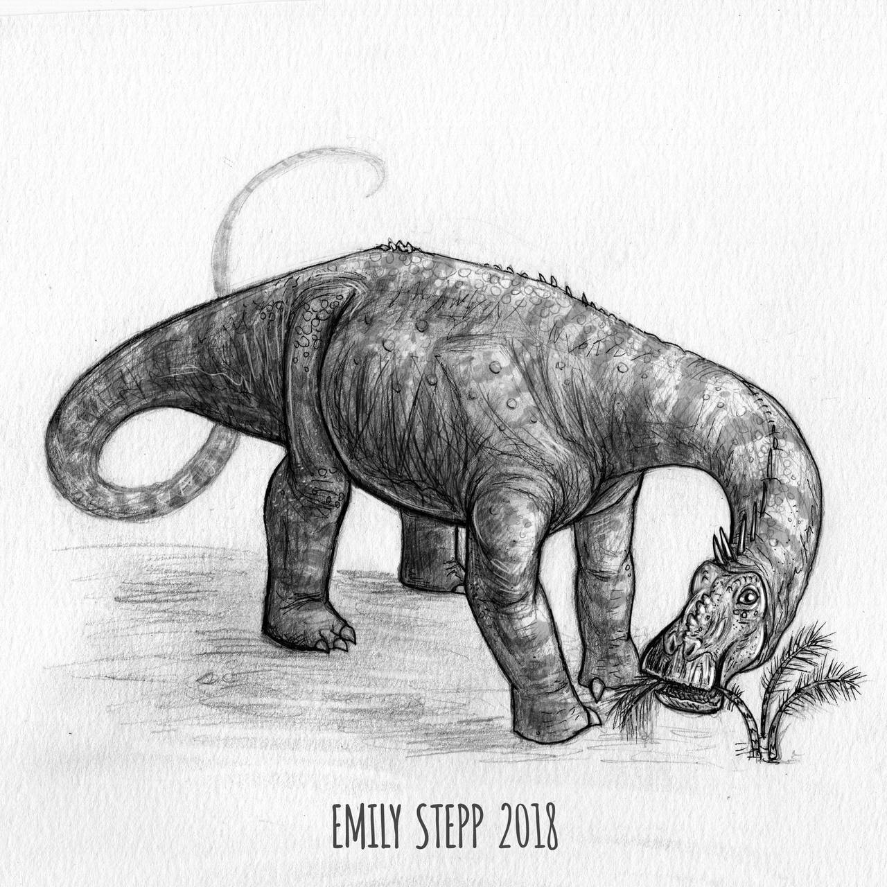 DrawDinovember Day 3 Nigersaurus by EmilyStepp
