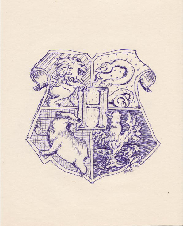 Hogwarts Coat of Arms by calibrew on DeviantArt