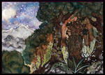 Promenade with Treebeard by Kafkami