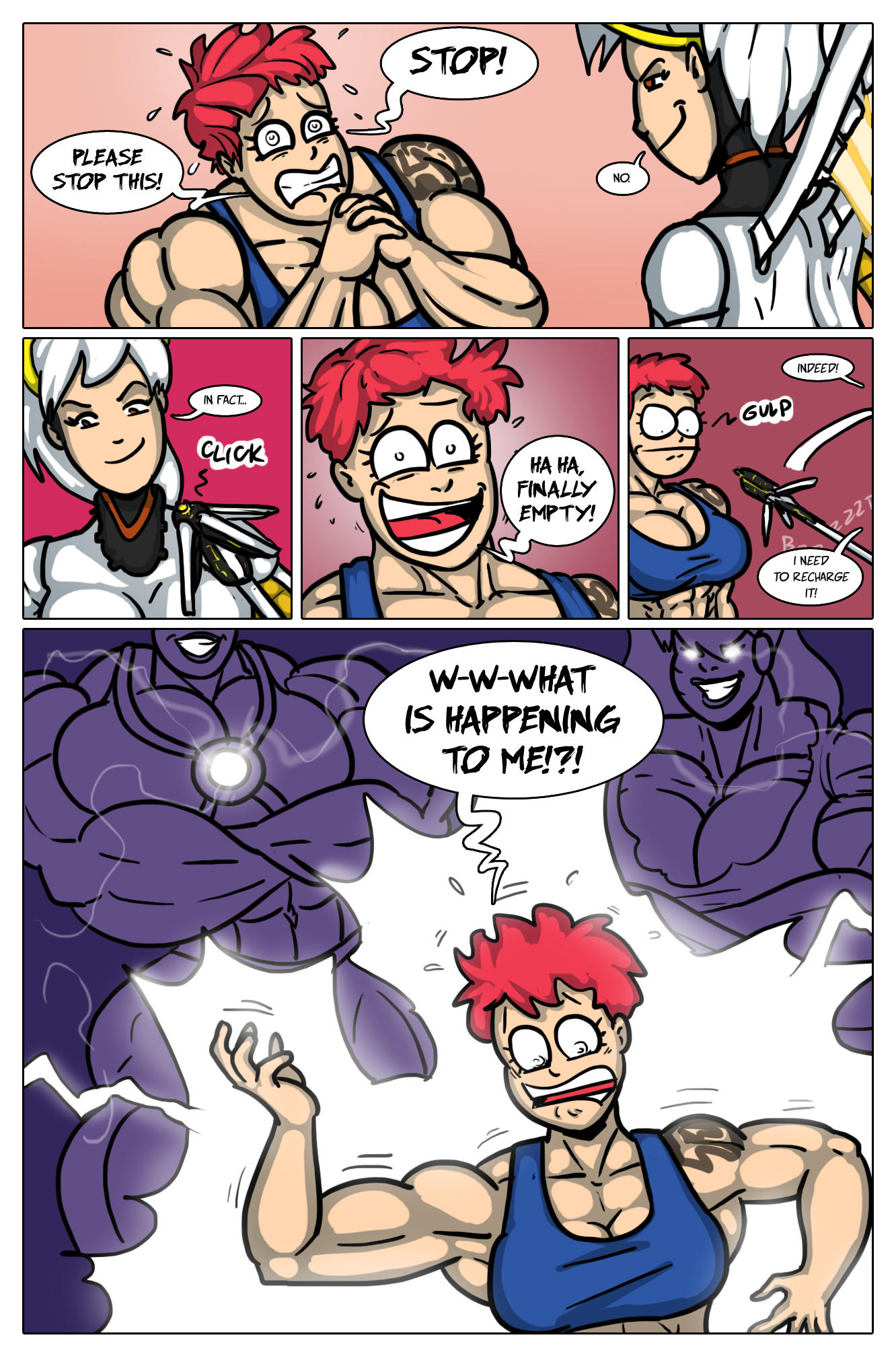 Muscle Franmie Ritualist Deviantart Comic page commission 86 by Ritualist on DeviantArt
