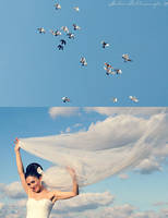 a passing cloud bride by Anahita
