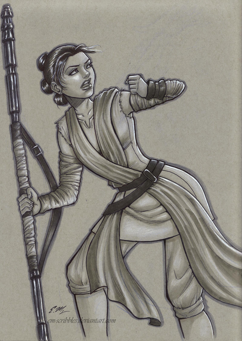 Rey Sketch by em-scribbles