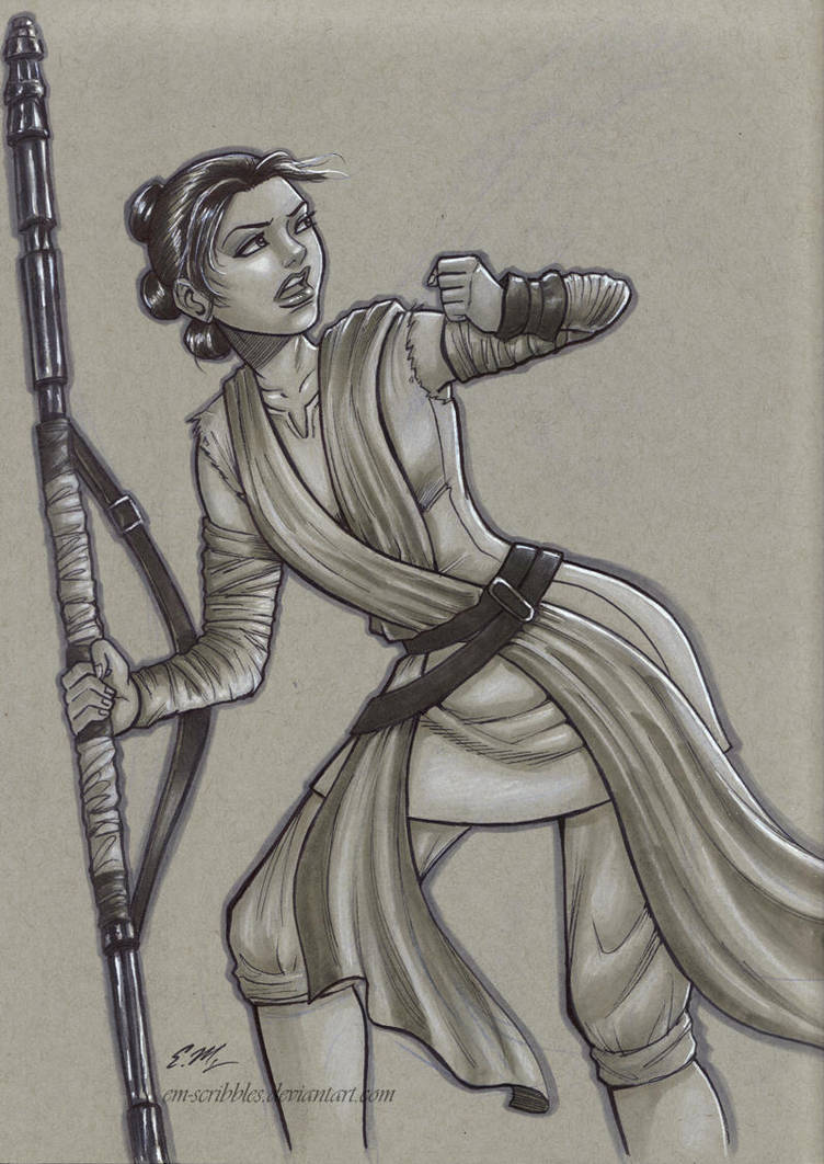 Rey Sketch by em-scribbles