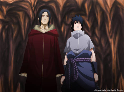Naruto Manga 580 Itachi and Sasuke by ChekoAguilar