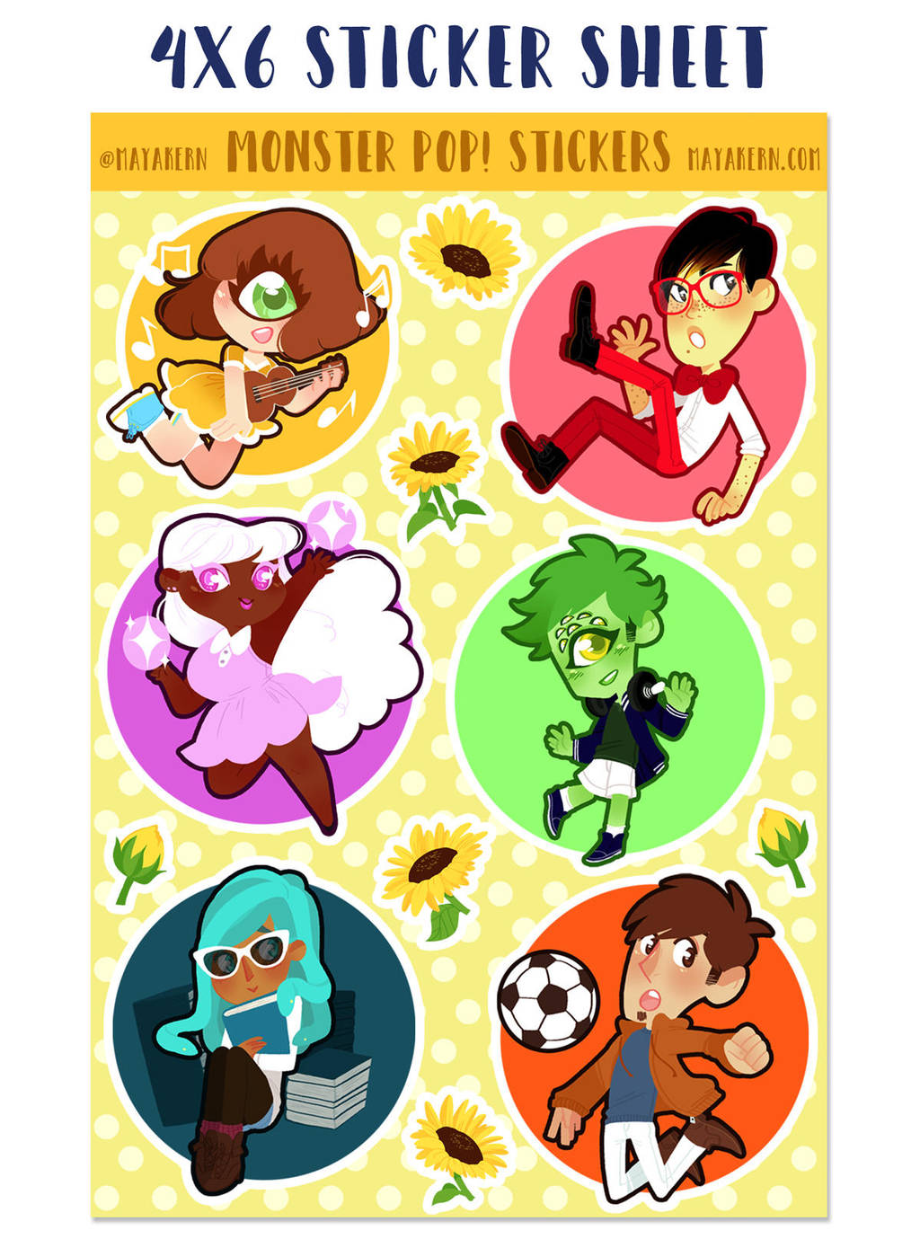 monster pop! volume 2 stickers by mayakern