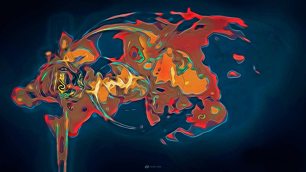 Cosmic Core Abstract Wallpaper by Senthrax