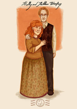 Order of the Phoenix - Molly and Arthur Weasleys by aidinera