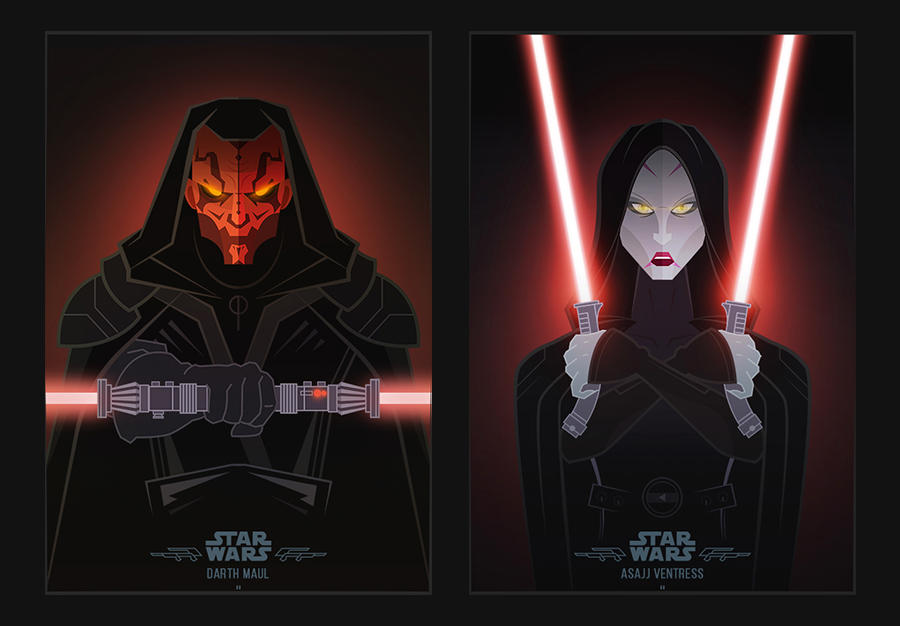 Star Wars Villains by shoelesspeacock